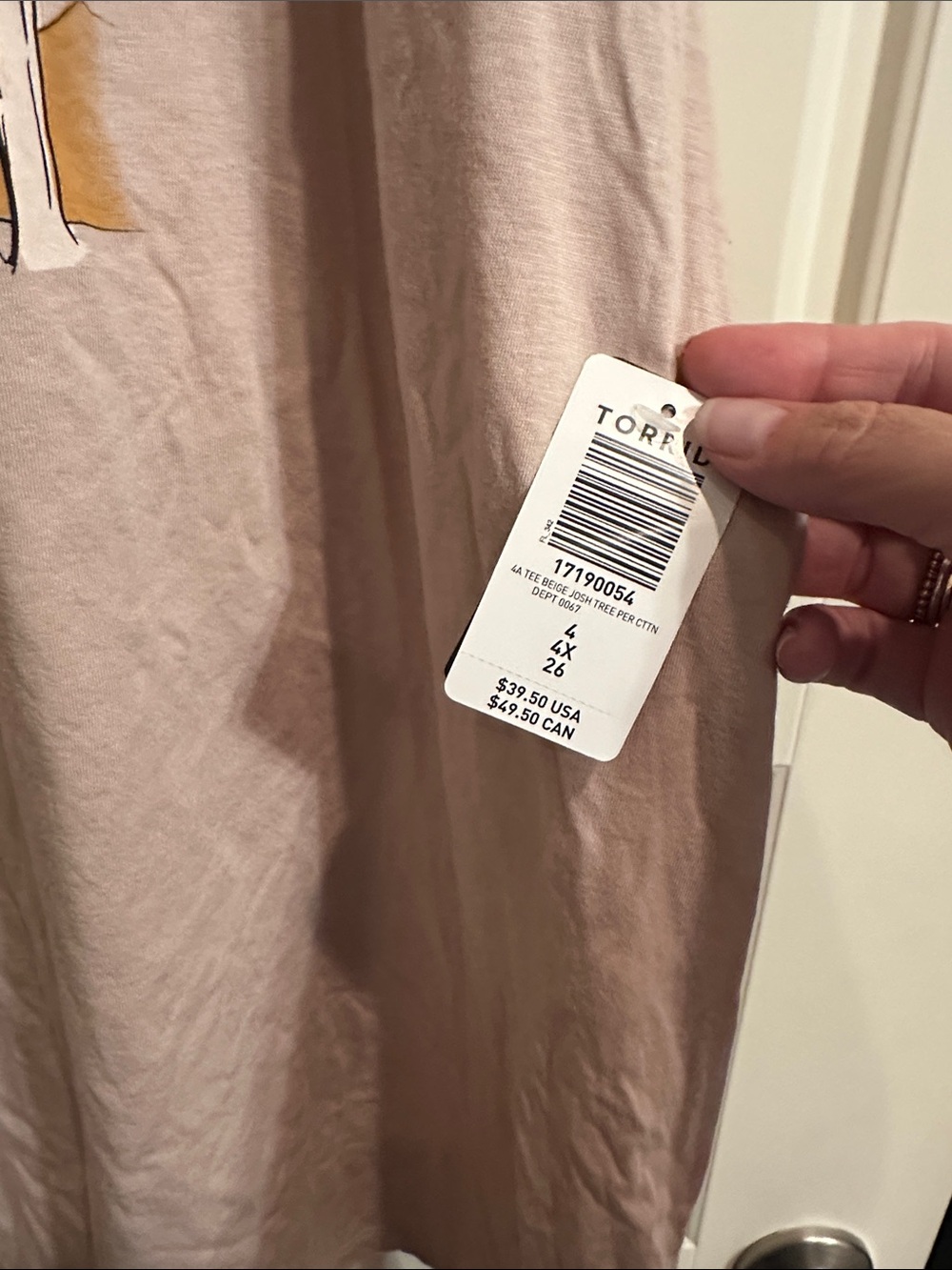 torrid Dusty Rose Graphic Tee with Tag - Picture 2 of 2